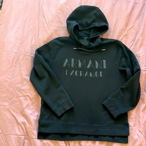 Black hooded sweatshirt